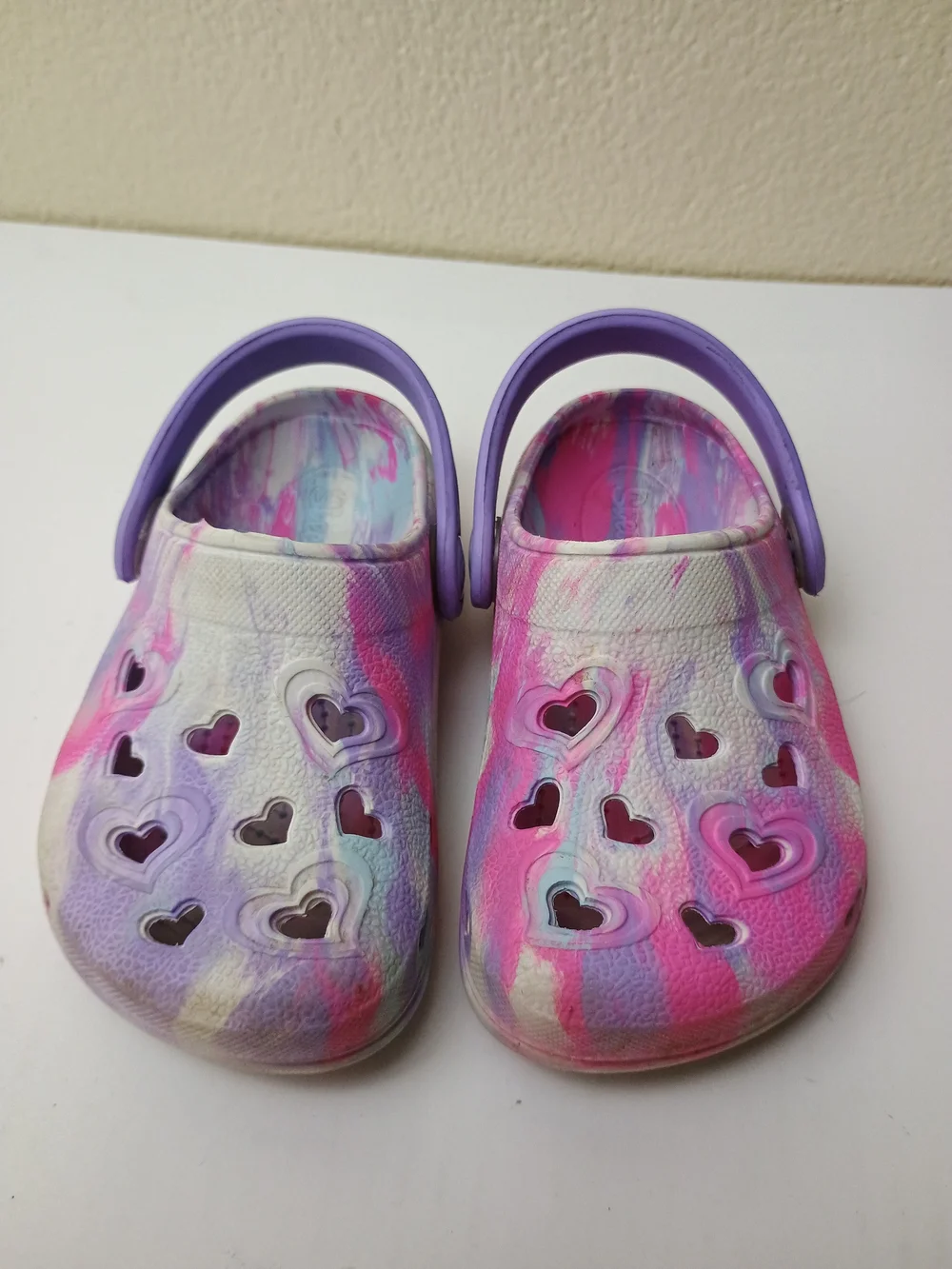Skechers Baby 7/6 Tie-Dye Heart Clogs in Pink and Purple - Sweetie Swirl Clog